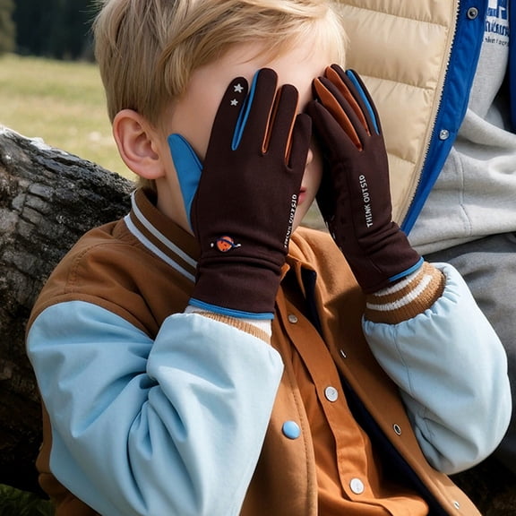 Kids Snow Mittens Thermal Warm Lined Girls Waterproof Gloves Cold Weather Ski Gloves for Ages 7-13 Years Girls