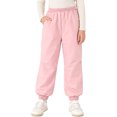 thumbnail image 1 of Kids Snow Pants Boys Girls Winter Ski Pant Thick Lined Warm Long Pants (Pink), 1 of 5