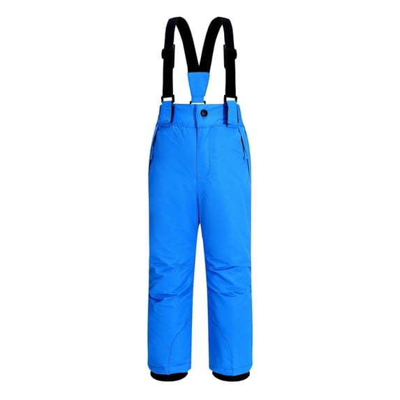 Kids Snow Pants, Comdrip Kids Waterproof insulated Winter Overalls for Girls and Boys with Adjustable Waistband Snow Pants Kids Blue 180