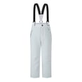 thumbnail image 1 of Kids Snow Pants, Comdrip Kids Waterproof insulated Winter Overalls for Girls and Boys with Adjustable Waistband Snow Pants Kids White 160, 1 of 3