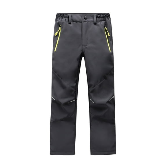 Toddler Baby Boy Pants Children Outdoor Mountaineering Waterproof Plush Thick Ski Clothes Pants for Boys Size 5-6T
