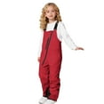 thumbnail image 1 of Kids Snow Pants Waterproof Insulated Ski Pants Girls Snow Bibs Adjustable Strap Snowboard Overalls Lightweight Winter Snowsuit,Red 6-7 Years, 1 of 7
