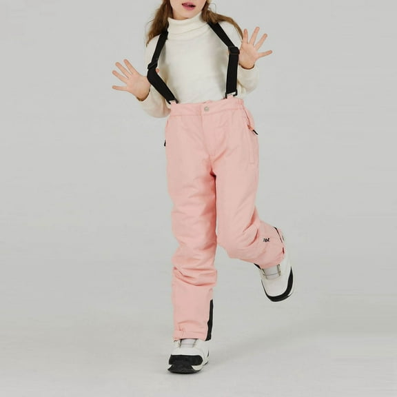 Kids Snow Pants Winter Warm Skiing Snowboard Pants for Boys Girls Snow Bibs Kids Size 12 Hot Snowboarding Pants Snow Clothes Girl Insulated Overall Big Kids Snowsuit Girl Winter Suit Girls Made
