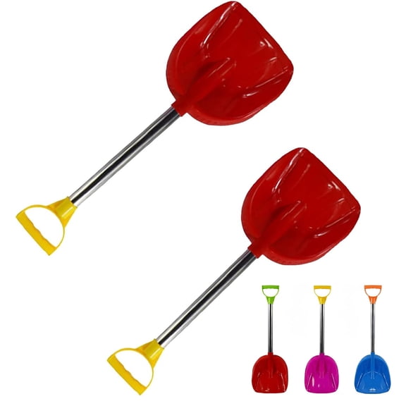Kids Snow Shovel Toy - D-Grip Handle, Lightweight Heavy Duty Nylon Plastic Scoop Head,Digging Shovels with Plastic Scoop,Multi-Use Fun & Portability,for Driveway Sidewalk Yard(Red)