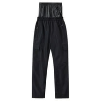 Kids Snow Ski Pants Waterproof Warm Winter Hiking Pants for Boys Girls Snowboard Pants with Zip Pockets Solid Color Ski Pants For Outdoor Windproof Thick Unisex Pants for 8-16Years