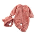 thumbnail image 1 of Kids Snow Suit Jumpsuit Bear Ear Boy Onesies Romper Baby Warm Outfits Girl Sleepers Baby Girl 0-3 Months, 1 of 8