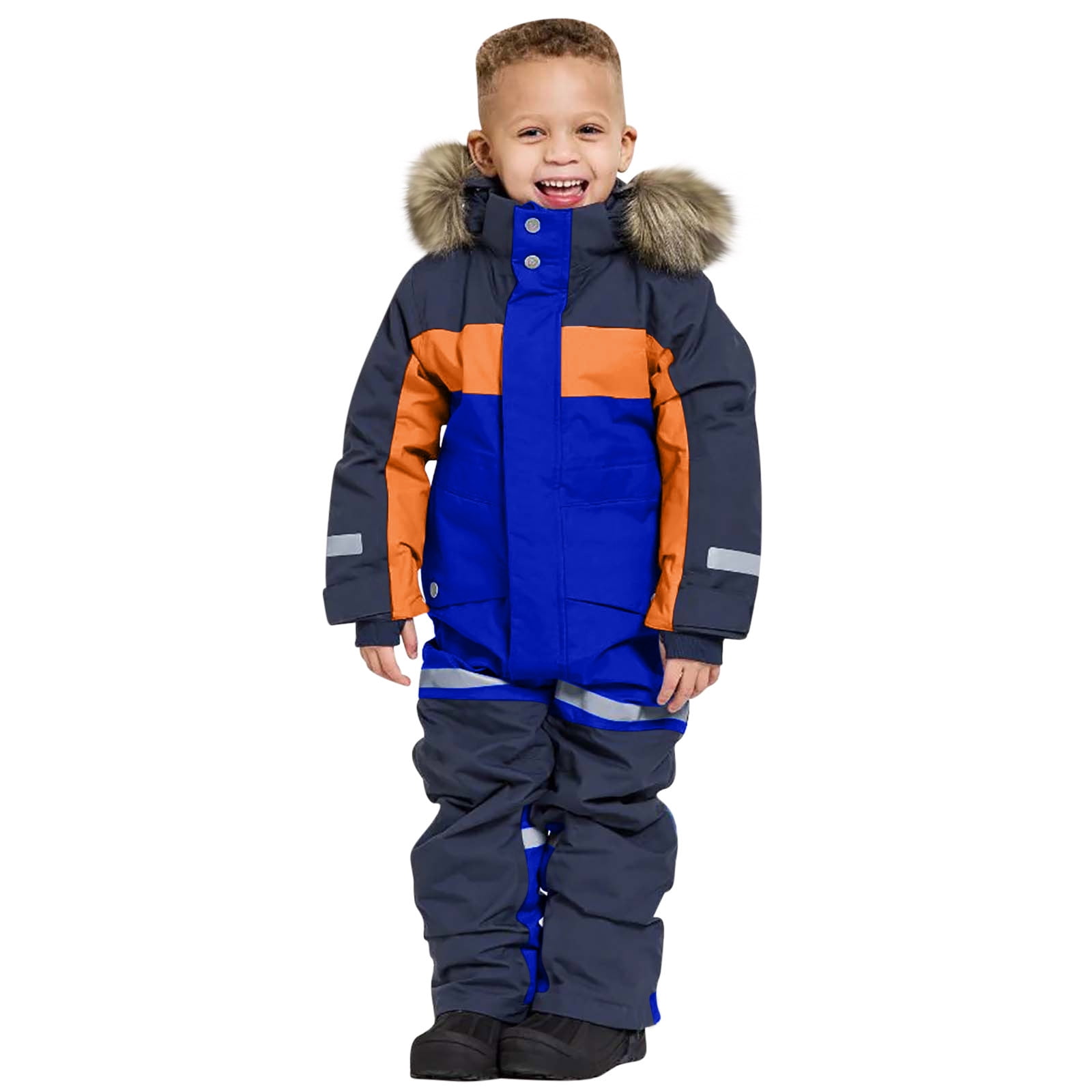 Kids Snow Suit Girls Boys Waterproof Windproof Ski Suits One Piece ...