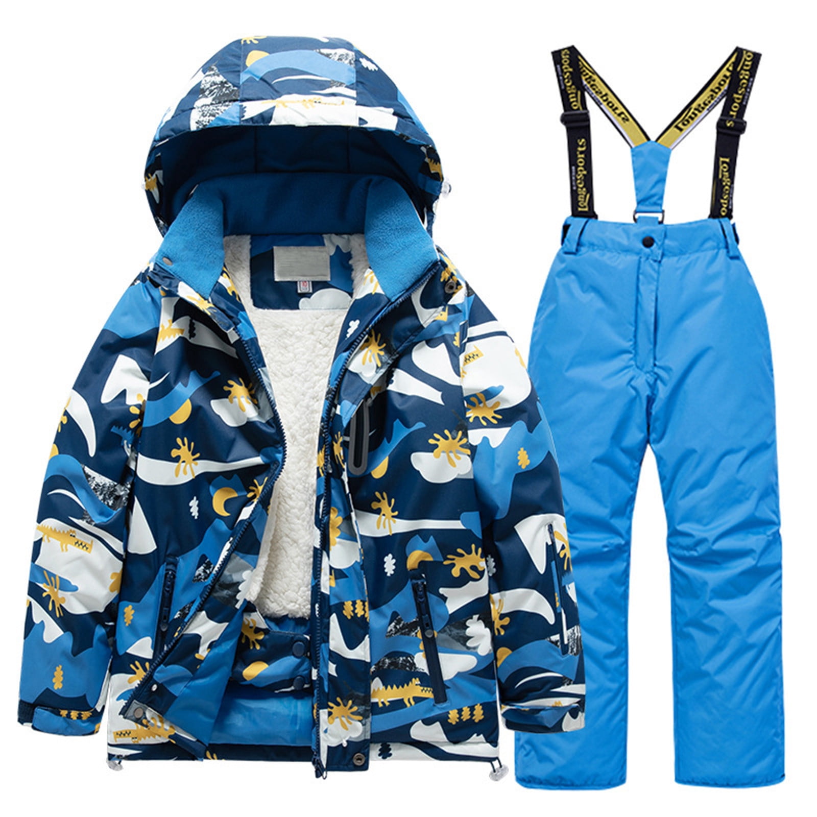 Kids Snow Suits Girls Boys Snow Pant And Jacket Toddler Snowsuit Winter ...