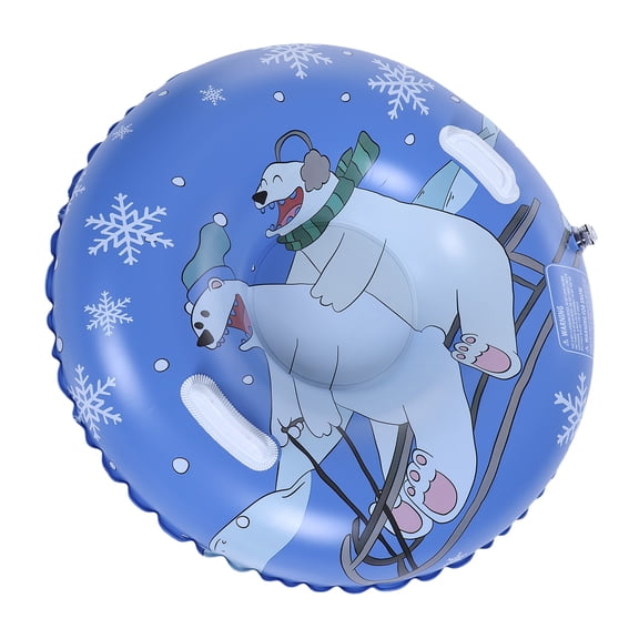 Kids Snow Tube, Inflatable Bear Design Sled for Children 36 Inch Thickened Coldproof PVC with 2 Handles and Repair Patches for Winter Outdoor Sledding