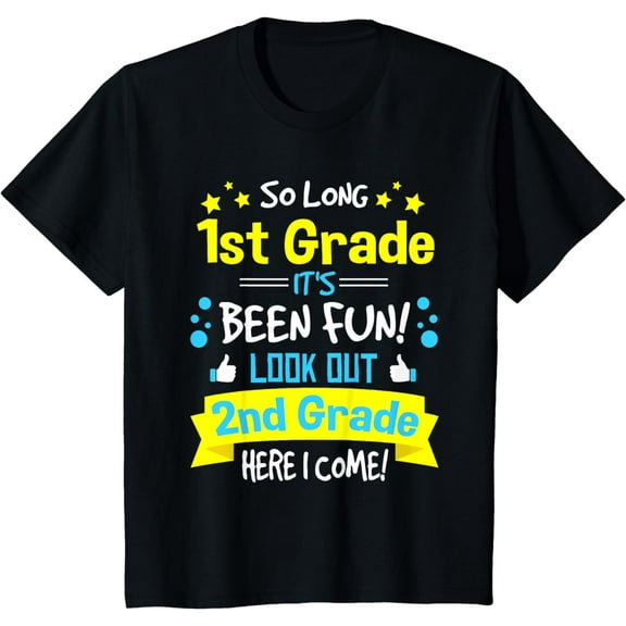 Kids So Long 1st Grade Here I Come Graduation 2nd Grader 2023 T-Shirt