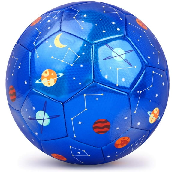 Kids Soccer Ball Size 3, Sparkling Soccer Ball Cartoon Ball Toy with Pump Gift for Kids, Toddlers, Children, Boys, Girls
