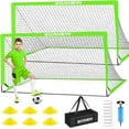 thumbnail image 1 of Kids Soccer Goal for Backyard Set - 2 Set of 6X4 / 4X3 ft Toddler Soccer Nets Training Equipment, Soccer Ball, Pop Up Portable Soccer Set for Kids and Youth Games and Training Goals Ages 3-16 Gift, 1 of 7