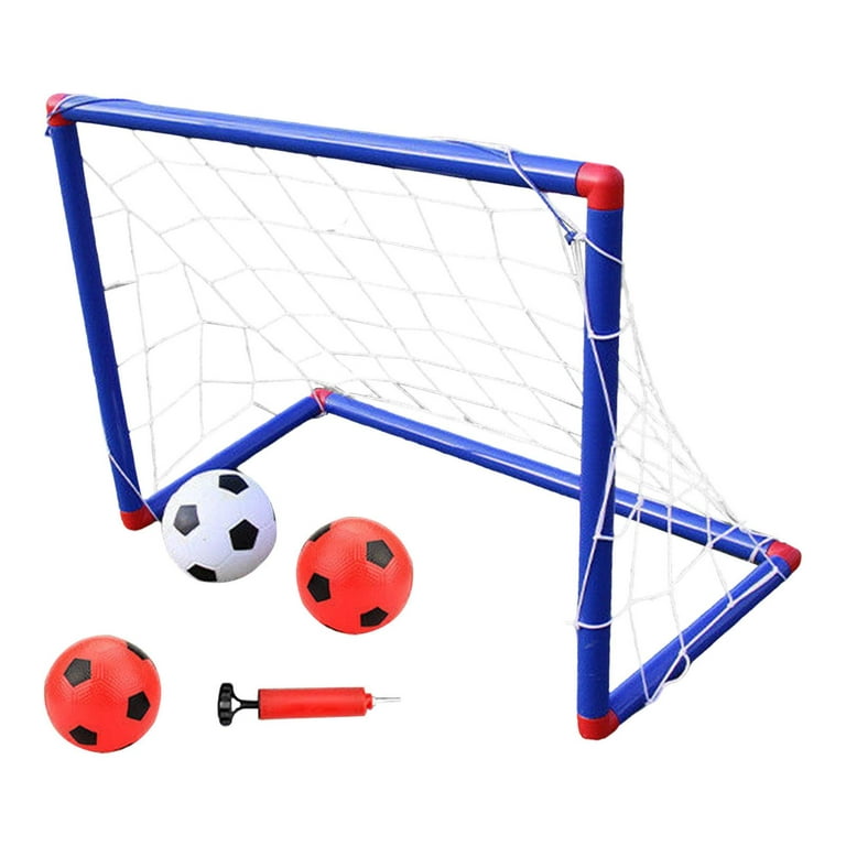 Kids Soccer Goals Soccer Nets Folding Indoor Outdoor with Ball Football  Goals 3 Soccer Balls