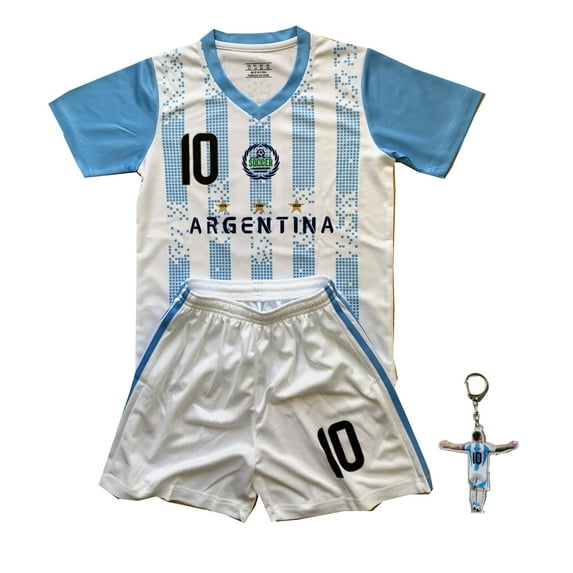 Kids Soccer Jersey Argentina Boys Football Uniforms For Fan Shirt Short Sleeves Youths Uniforms M-United Home