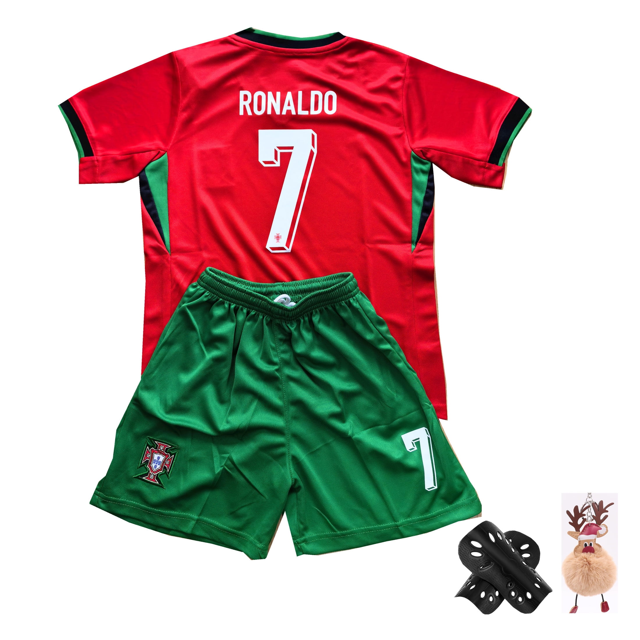 Kids Soccer Jersey Boys Football Uniforms For Ronaldo Fan Shirt Short