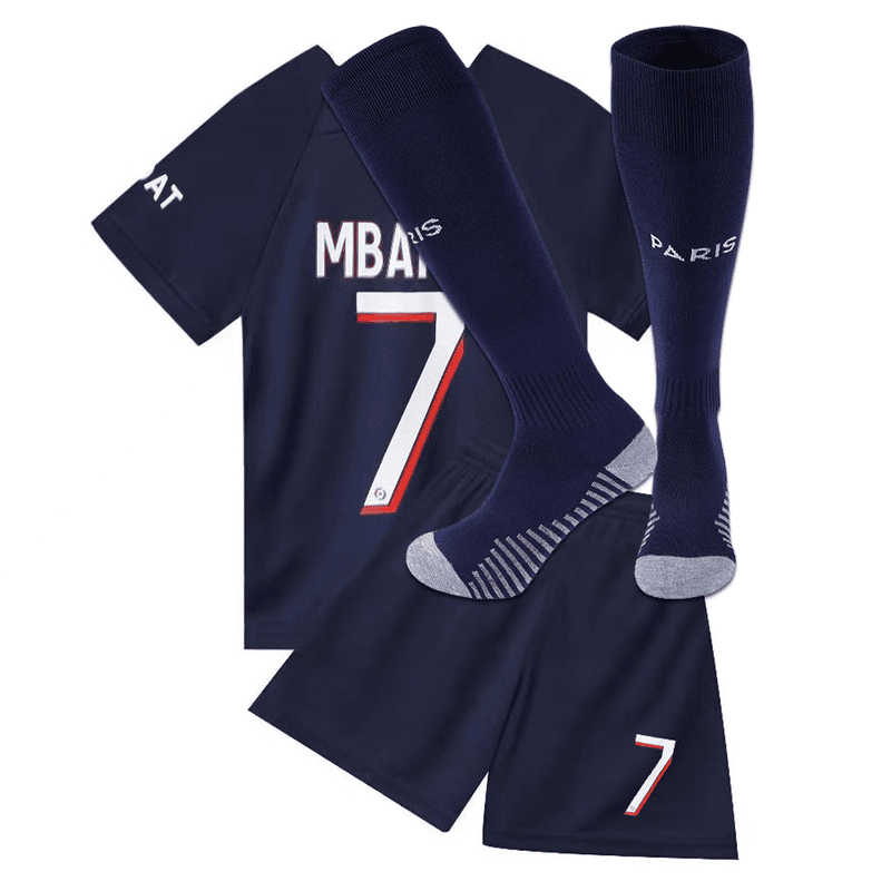 Kids Soccer Jersey for Boys Girls, 3 Piece Set T-shirts Shorts Socks