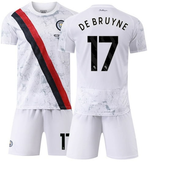 Kids Soccer Jersey For Boys Football Uniforms DE BRU_YNE8 Fan Shirt Short Youths Uniforms Girls Outfit