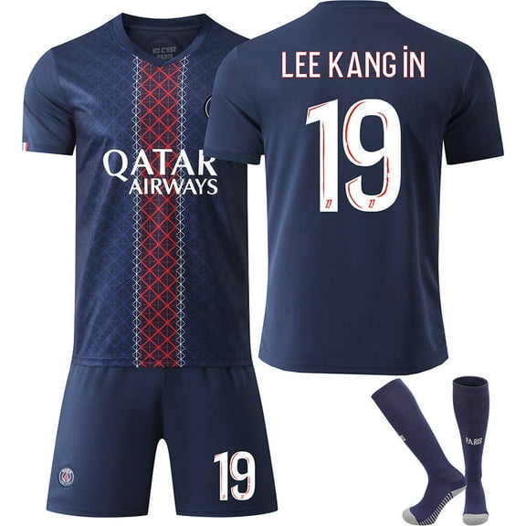 Kids Soccer Jersey For Boys Football Uniforms LEE KA_NG IN22 Fan Shirt Short Youths Uniforms Girls Outfit