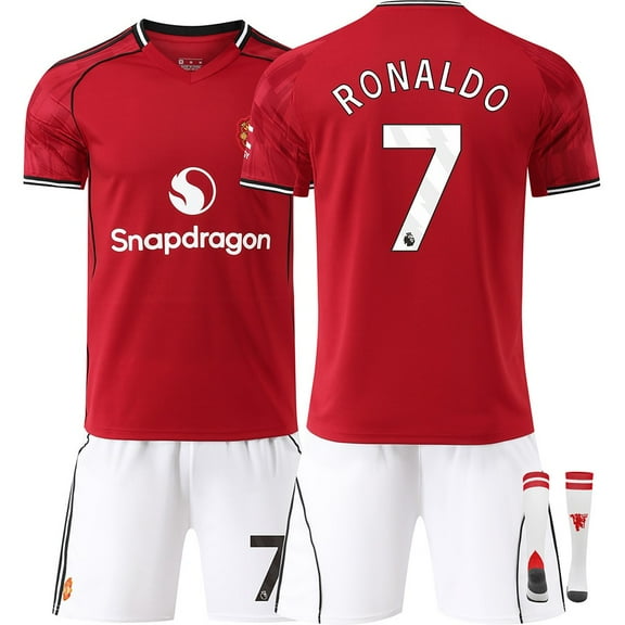 Kids Soccer Jersey For Boys Football Uniforms RONAL_DO17 Fan Shirt Short Youths Uniforms Girls Outfit