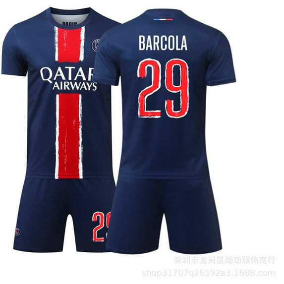 Kids Soccer Jersey NEW Boys Football Uniforms For BARC_OLA Fan Shirt Short Youths Girls Outfit Sets Size 2-3y