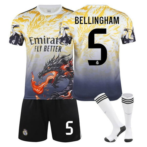 Kids Soccer Jersey NEW Boys Football Uniforms For BELL_INGHAM Fan Shirt Short Youths Girls Outfit Sets Size 2-3y