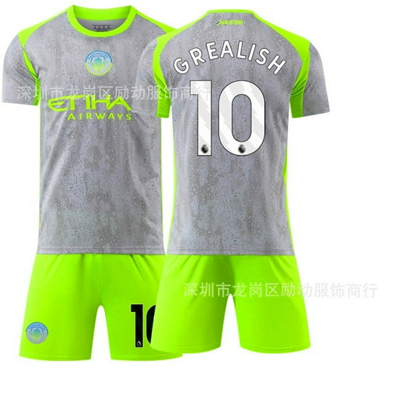 Kids Soccer Jersey NEW Boys Football Uniforms For GREALISH Fan Shirt Short Youths Girls Outfit Sets Size 12-13y