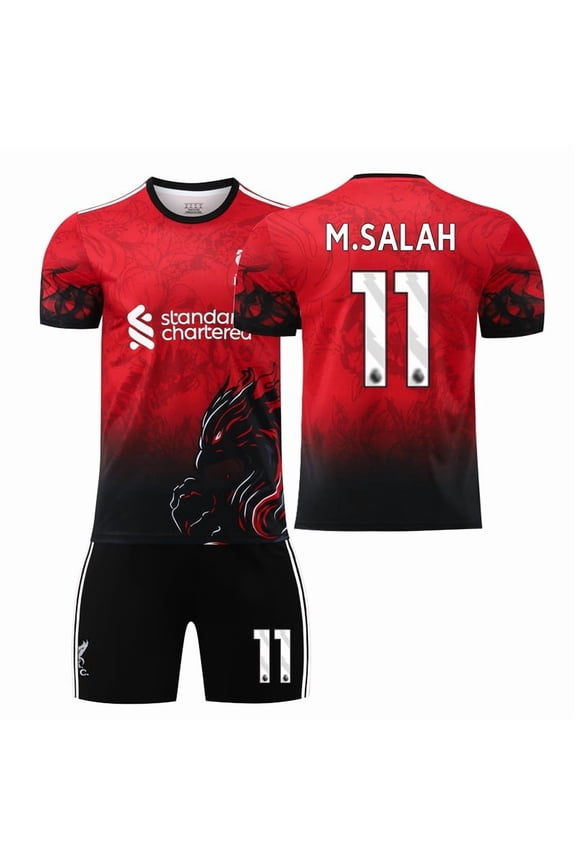 Kids Soccer Jersey NEW Boys Football Uniforms For M.SA_LAH Fan Shirt Short Youths Girls Outfit Sets Size 6-7y