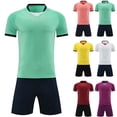 thumbnail image 1 of Kids Soccer Jersey Ndbuld Kids Boys Girls Fashion Football Training Suit Short Sleeve Top Shorts Mesh Breathable Set, 1 of 5