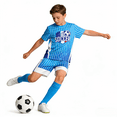 thumbnail image 1 of Kids Soccer Jersey Set-Quick Dry Football Uniform for Boys Girls Training Athletic Sport Outfit with Shorts, 1 of 6