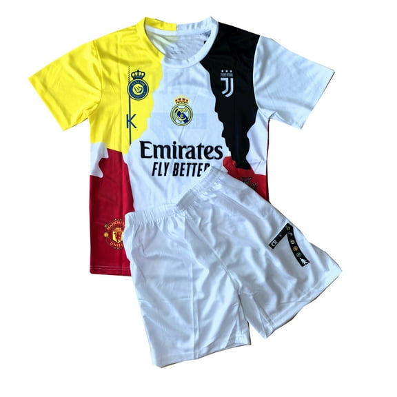 Kids Soccer Jerseys Sports Fans Inspired Designs Jersey Youth NO.7 Football Shirt Practice Outfits Boys Training Uniforms