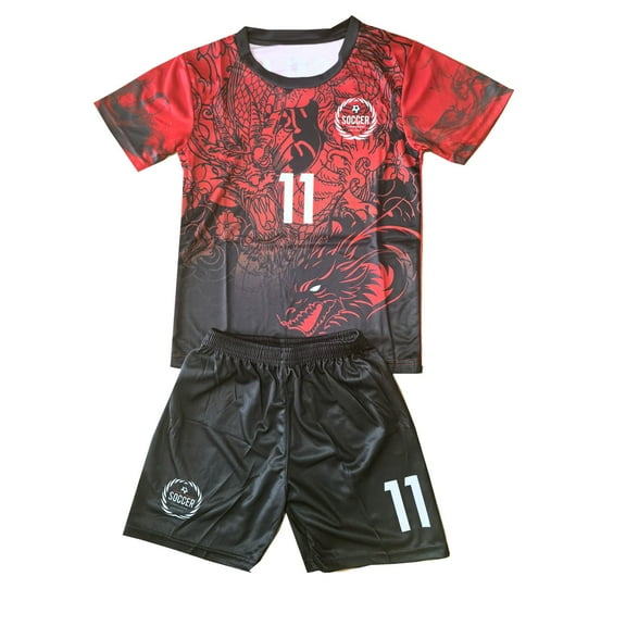 Kids Soccer Jerseys Sports NO.11 Fan Set Youth Football Shirt Practice Outfits Boys Training Uniforms
