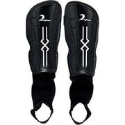 Kids Soccer Shin Guards with Adjustable Straps. Fits Ages 4-7. Black