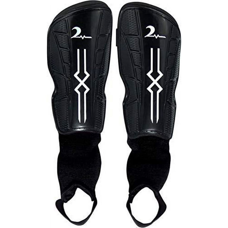 SHIN ③ Byte MX Junior Hockey Shin Guards Medium Royal Blue & Black
