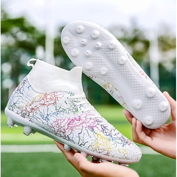 Kids Soccer Shoes Boys Girls Football Trainning Shoes Youth Firm Ground Athletic Turf Shoes Outdoor Professional Soccer Shoes Sneakers