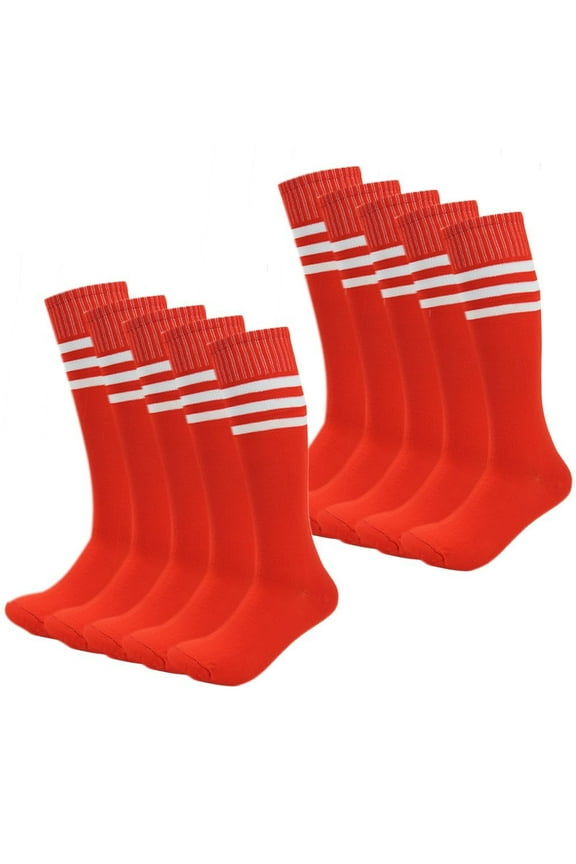 Kids Soccer Socks 4 Pack Boys Girls Cotton Team Socks Teens Children Soccer Socks