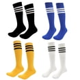 thumbnail image 1 of Kids Soccer Socks 4 Pack Boys Girls Cotton Team Socks Teens Children Soccer Socks, 1 of 8