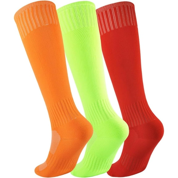 Kids Soccer Socks Baseball Socks with Cushioned Sole Knee High Socks for Youth Boys Girls