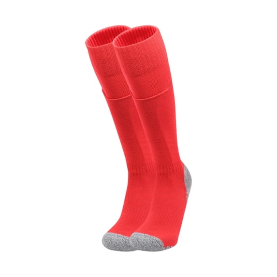 Kids Soccer Socks Knee High Youth Uniform Socks for Boys Girls Baseball Football Athletic Red 8-12 Years