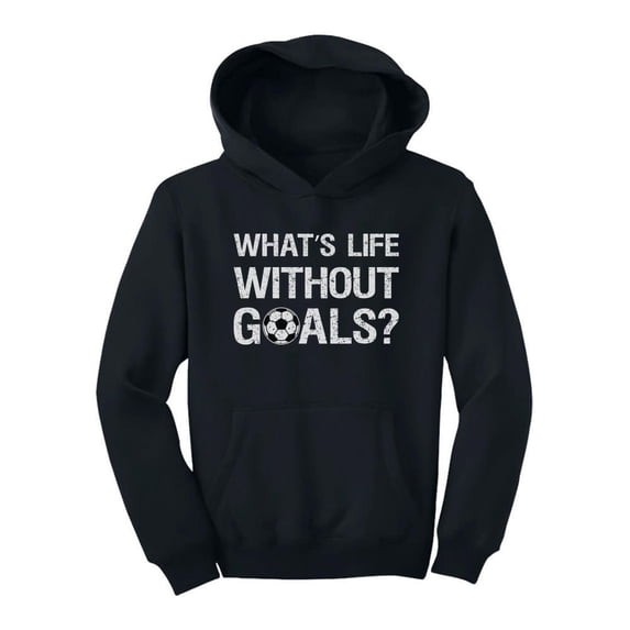 Tstars Kids' Soccer Hoodie - Perfect Gift for Soccer Lovers - Unisex Sports Apparel - L, Black