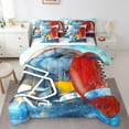 Kids Soccer Twin Comforter Set 7Piece American Football Bedding