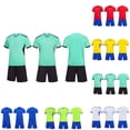 thumbnail image 1 of Kids Soccer Uniform Ndbuld Children's Solid Color Football Suit Set Campus Sports Games Performance Matches Training Uniforms Jerseys Kids, 1 of 6
