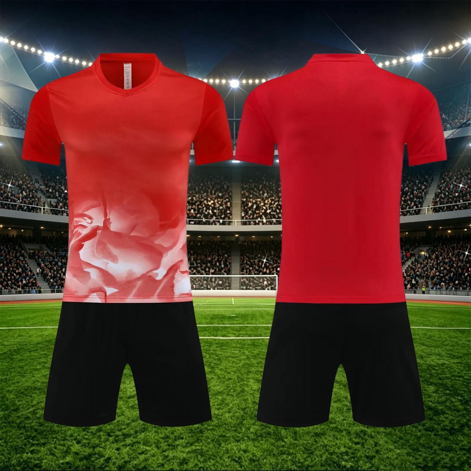 Kids Soccer Uniform Set, Elastic Waist, Soccer Style, Short Sleeve Top ...