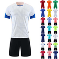 thumbnail image 1 of Kids Soccer Uniforms Mesh Breathable Quick Dry T Shirts and Shorts for Boys Girls Team Gym Game Soccer Jersey 2 Piece Sets 3-15 Years, 1 of 6