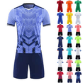 thumbnail image 1 of Kids Soccer Uniforms Mesh Breathable Quick Dry T Shirts and Shorts for Boys Girls Team Gym Game Soccer Jersey 2 Piece Sets 3-15 Years, 1 of 6