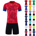 thumbnail image 1 of Kids Soccer Uniforms Mesh Breathable Quick Dry T Shirts and Shorts for Boys Girls Team Gym Game Soccer Jersey 2 Piece Sets 3-15 Years, 1 of 6
