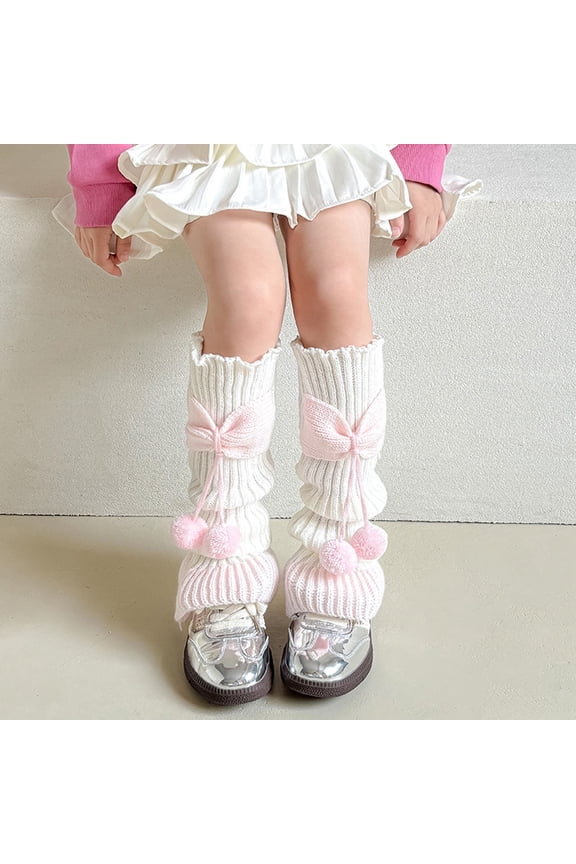 Kids Sock Knitted Leg Warmers for Girls - Knee High Loose Socks Ideal for Fashion and Comfort