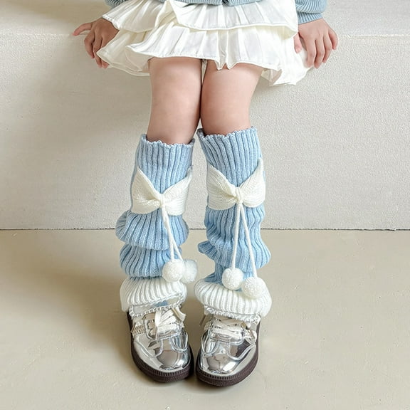 Kids Sock Knitted Leg Warmers for Girls - Knee High Loose Socks Ideal for Fashion and Comfort