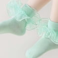 thumbnail image 1 of Kids Sock Lace Slim Pure Color Combed Edge Socks For Children Dance Style Student Socks 6 18 Years Old, 1 of 2