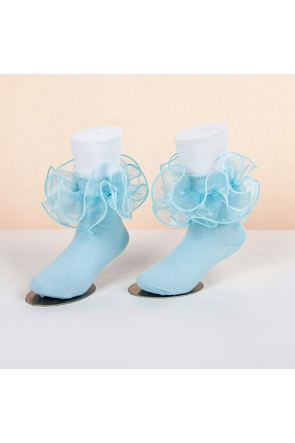 Kids Sock Lace Slim Pure Color Combed Edge Socks For Children Dance Style Student Socks 6 18 Years Old