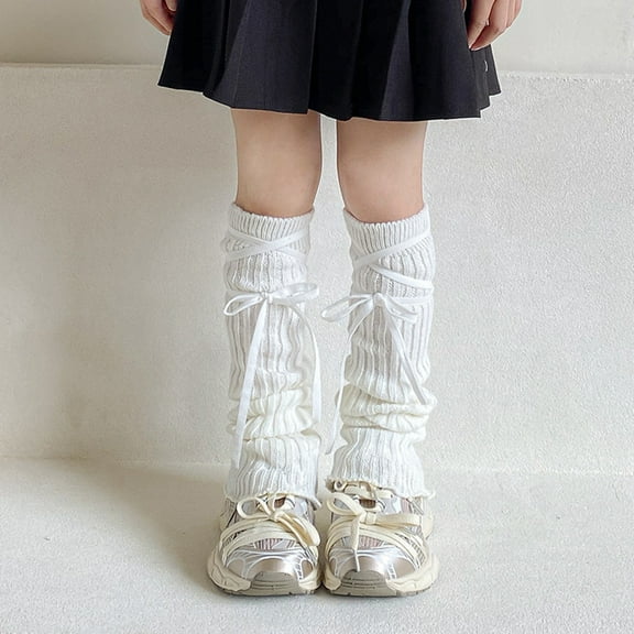 Kids Sock Leg Warmers for Girls - Knitted Knee High Loose Socks for Outfit Styling and Cozy Comfort